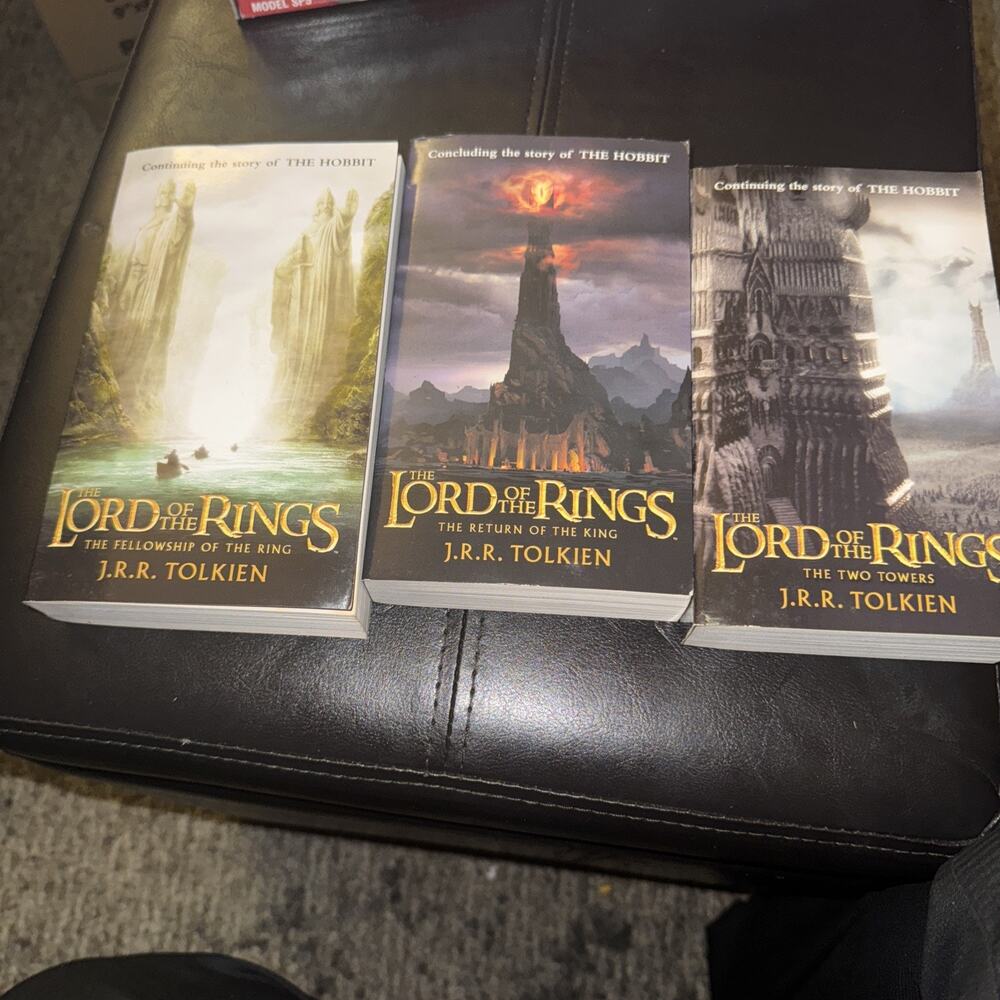 JRR Tolkien Set The Lord of The Rings Trilogy Del Rey Paperback Book LOT OF 3 VG